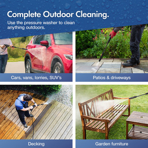 1600W Portable Pressure Washer - Grey by VonHaus