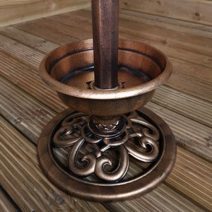 Bronze Effect Resin Garden Bird Bath and Table with Solar Light - Bronze by Samuel Alexander