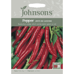 Pack of Cayenne Hot Pepper Seeds by Johnsons