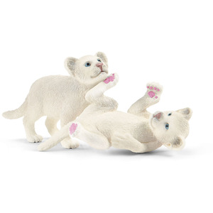SCHLEICH Wild Life Lion Mother with Cubs Toy Figures - Black by SCHLEICH
