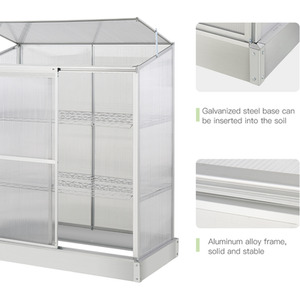 Outsunny 3 Tier Greenhouse with Cold Frame - Silver by Outsunny