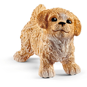 SCHLEICH Farm World Puppy Pen and Puppy Toy Figures - Black by SCHLEICH