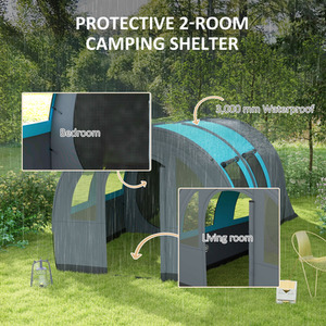 Outsunny 3000mm Waterproof Camping Tent for 5-6 Man by Outsunny