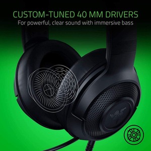 Razer Kraken X Lite 7.1 Surround Sound Black Gaming Headset - Black by Razer
