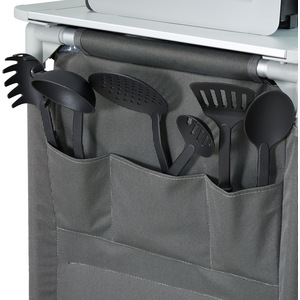 Camping Kitchen with 4 Shelves and Sink - Grey by tectake