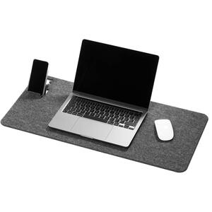 Durable Felt Desk Mat With Phone Holder - Charcoal by Durable
