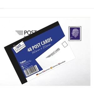 48 Blank White Postcards Pad Plain 140mm x 100mm - White by Tallon