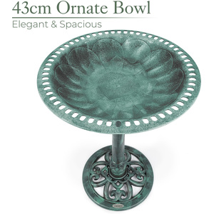 Round Pedestal Bird Bath by Christow