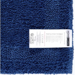 Luxury Reversible Bath Mat Runner - Navy Blue by Homescapes