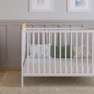 Levi Cot Bed With Mattress - White/Pine by Love For Sleep