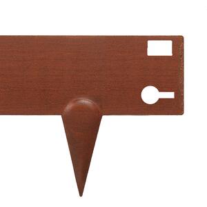 5pc Steel Lawn Edging Set - 5m x 8cm - Brown by Harbour Housewares