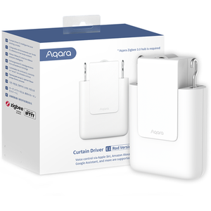 Smart Home Curtain Driver (Rod) Twin Pack with Aqara E1 Hub - White by Aqara