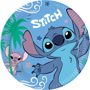 Stitch Paper Plate - Blue