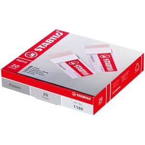 STABILO Legacy Legend Plastic Eraser Pack of 20 - White by STABILO
