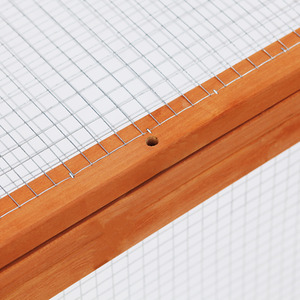 PawHut rabbit Run Wooden Rabbit Hutch Cage - Natural by PawHut