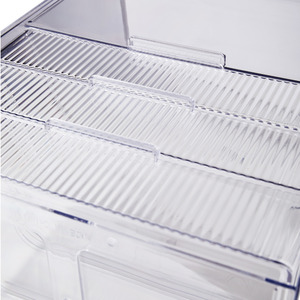 Clear Desktop Makeup Organiser with Two Drawers by komore