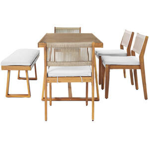 Brooke 6 Piece Dining Set - Wood by Malay