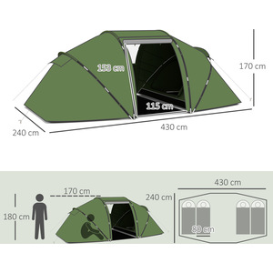 Outsunny Camping Tent With UV Protection by Outsunny