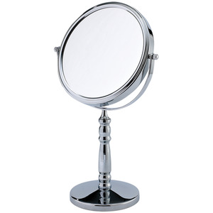 Rho Vanity Reversible 5x Magnification Table Mirror - Silver by Showerdrape