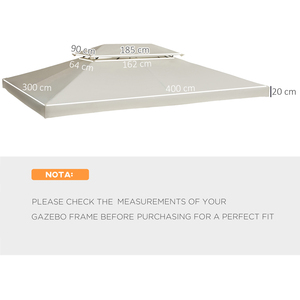 Outsunny Patio Gazebo Tent Cover Replacement by Outsunny