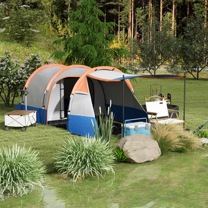 Outsunny 2-3 Man Camping Tent with Bedroom, Living Room and Porch by Outsunny
