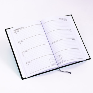 2025-2026 Academic A5 Week to view Diary - Black by Evelay Ltd