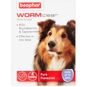 Beaphar WORMclear Tablets for Dogs - Up to 40kg by Beaphar