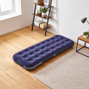 Neo Flocked Inflatable Airbed Mattress With Pump - Blue / 73cm by Neo