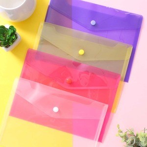 A4 Poly File Wallets Stud Pack of 3 - Multi