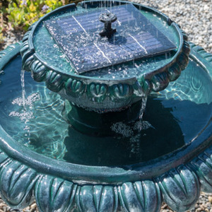 Victorian Stone Effect Solar Powered Water Feature - Turquoise by Solaray