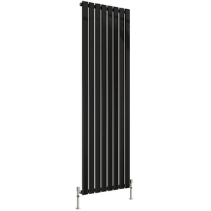 Flat Panel Vertical Designer Radiators - Black / 1800mm / 544mm / 46mm