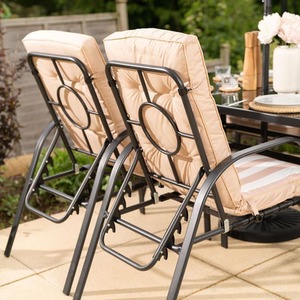 Garden Dining and Leisure Furniture Set with Reclining Seats - Beige by Hectare