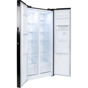Willow 430L Total No Frost American Style Fridge Freezer - Black by Willow