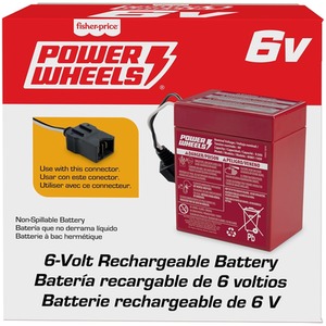 Power Wheels 6 Volt Red Rechargeable Replacement Battery - Multicolour by Power Wheels