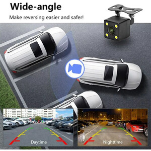 Folding Rear View Reversing Camera Kit - Black