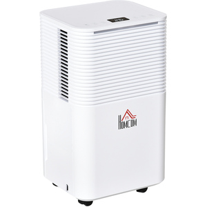 HOMCOM 10L per Day Quiet Dehumidifier for Home Laundry - White by HOMCOM