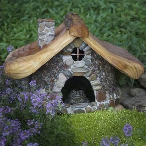 Frog Reptile House Shelter - Grey,Brown by Garden Mile