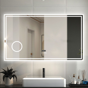 Dimmable LED Bathroom Mirror with Bluetooth Speaker by AicaBathroom