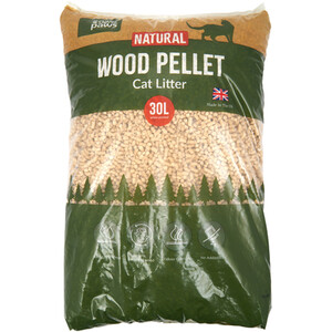 Clever Paws Natural Wood Pellet Cat Litter 30L by Clever Paws