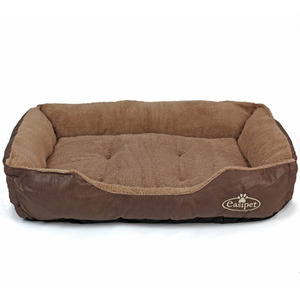 Faux Fur Dog Bed in Brown by Actiaspet