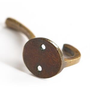 25x80mm Hat Coat Hook - Brass by Hammer and Tongs