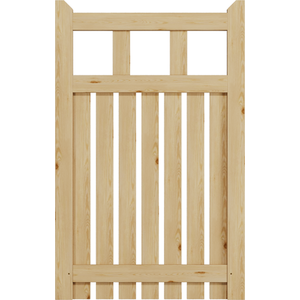 Spruce Wood Garden Fence Gate with Raised Sides by Livingandhome