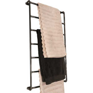 Wall Mounted Industrial Towel Rack - Black by Cush-Clark