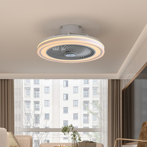 21-Inch Acrylic Ceiling LED Fan Light - White by komore