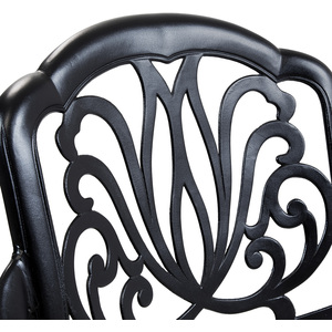 Premium Furniture Cast Aluminium 4 Seater Outdoor Dining Set - Black by Charles Bentley