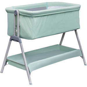 Snoozie Bedside Crib Misty Jade - Turquoise by Kinder Valley