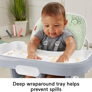 Fisher-Price Space Saver High Chair Wraparound Deep-Dish Tray - Multicolor by Fisher Price