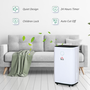 HOMCOM 16L Day 4L Portable Quiet Dehumidifier Home Laundry - White by HOMCOM