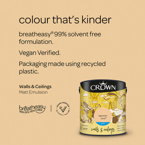 Crown Matt Breatheasy Emulsion Paint - Egyptian Sand by Crown Paints