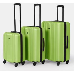 3 Piece Set Of Suitcase Travel Luggage - Lime Green by OHS